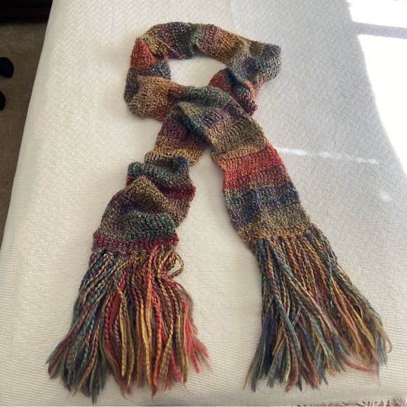 Autumn Knit Multicolor Long Scarf - Picture 4 of 7